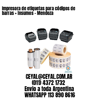 Impresora de etiquetas para códigos de barras + insumos – Mendoza
