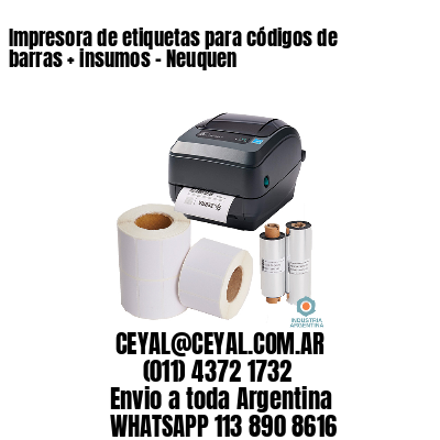 Impresora de etiquetas para códigos de barras + insumos – Neuquen