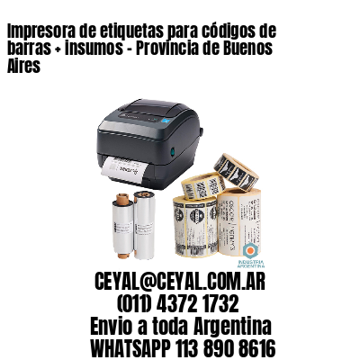 Impresora de etiquetas para códigos de barras + insumos – Provincia de Buenos Aires
