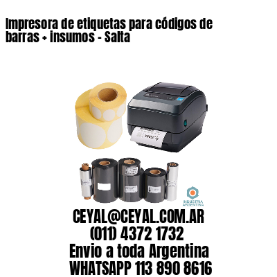 Impresora de etiquetas para códigos de barras + insumos – Salta