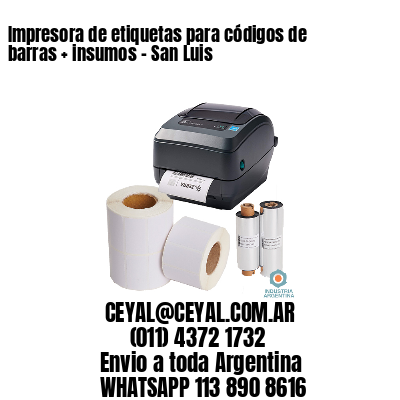 Impresora de etiquetas para códigos de barras + insumos – San Luis