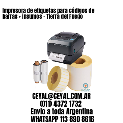 Impresora de etiquetas para códigos de barras + insumos – Tierra del Fuego