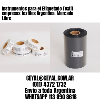 Instrumentos para el Etiquetado Textil empresas textiles Argentina. Mercado Libre