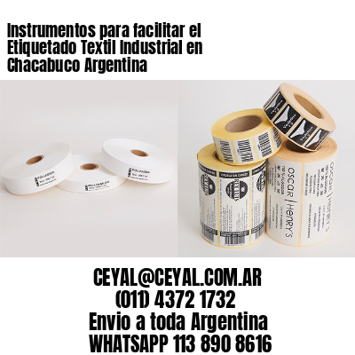 Instrumentos para facilitar el Etiquetado Textil Industrial en Chacabuco Argentina