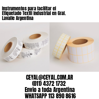 Instrumentos para facilitar el Etiquetado Textil Industrial en Gral. Lavalle Argentina