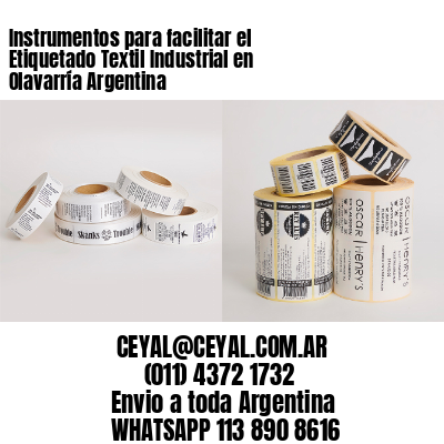 Instrumentos para facilitar el Etiquetado Textil Industrial en Olavarría Argentina