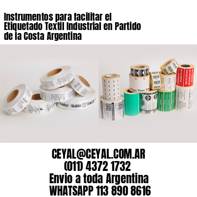 Instrumentos para facilitar el Etiquetado Textil Industrial en Partido de la Costa Argentina