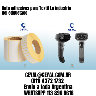 Auto adhesivas para Textil La industria del etiquetado