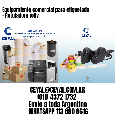 Equipamiento comercial para etiquetado – Rotuladora jolly