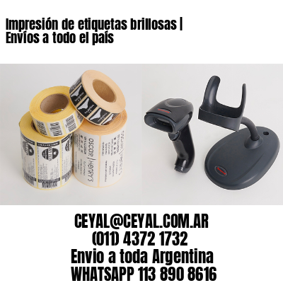 Impresión de etiquetas brillosas | Envíos a todo el país