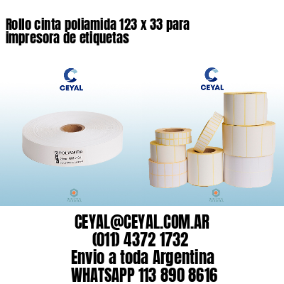 Rollo cinta poliamida 123 x 33 para impresora de etiquetas