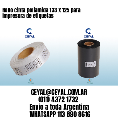 Rollo cinta poliamida 133 x 125 para impresora de etiquetas