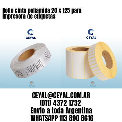 Rollo cinta poliamida 20 x 125 para impresora de etiquetas