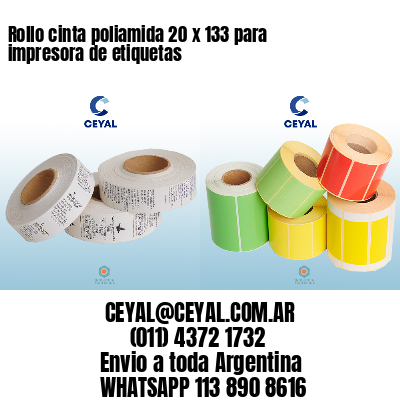 Rollo cinta poliamida 20 x 133 para impresora de etiquetas