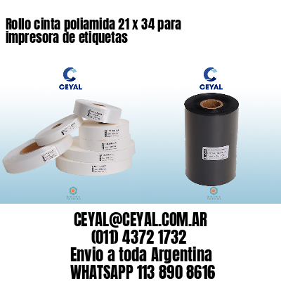 Rollo cinta poliamida 21 x 34 para impresora de etiquetas