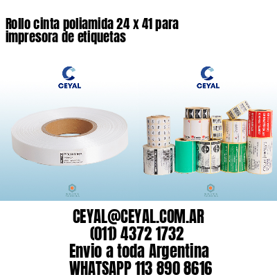 Rollo cinta poliamida 24 x 41 para impresora de etiquetas