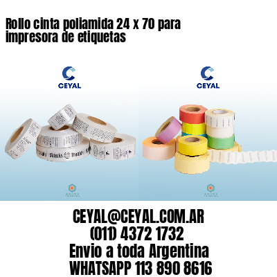 Rollo cinta poliamida 24 x 70 para impresora de etiquetas