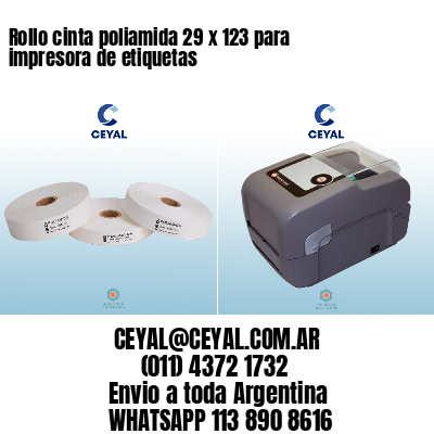 Rollo cinta poliamida 29 x 123 para impresora de etiquetas