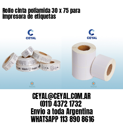 Rollo cinta poliamida 30 x 75 para impresora de etiquetas