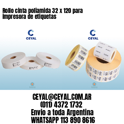 Rollo cinta poliamida 32 x 120 para impresora de etiquetas