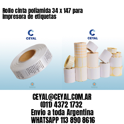Rollo cinta poliamida 34 x 147 para impresora de etiquetas