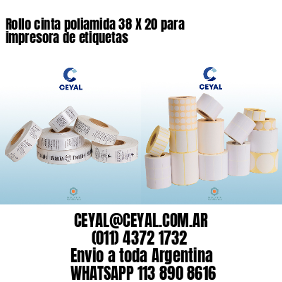 Rollo cinta poliamida 38 X 20 para impresora de etiquetas