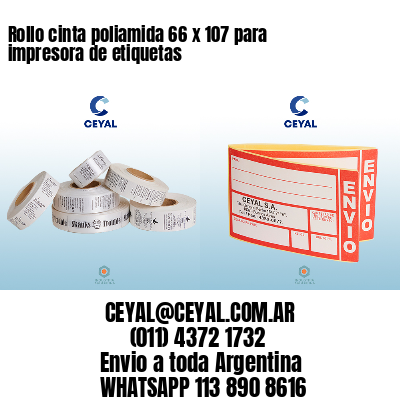 Rollo cinta poliamida 66 x 107 para impresora de etiquetas