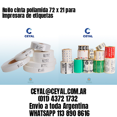Rollo cinta poliamida 72 x 21 para impresora de etiquetas