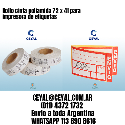 Rollo cinta poliamida 72 x 41 para impresora de etiquetas