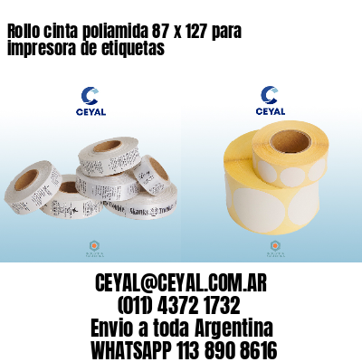 Rollo cinta poliamida 87 x 127 para impresora de etiquetas