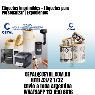 Etiquetas Imprimibles – Etiquetas para Personalizar | Expedientes