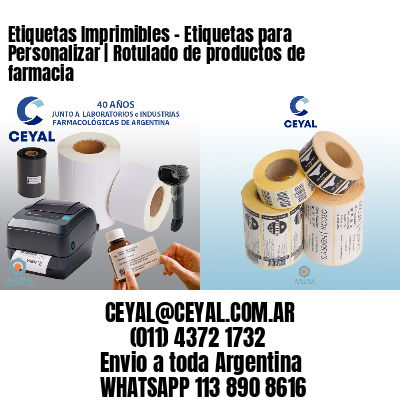 Etiquetas Imprimibles – Etiquetas para Personalizar | Rotulado de productos de farmacia