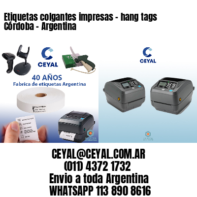 Etiquetas colgantes impresas - hang tags Córdoba - Argentina