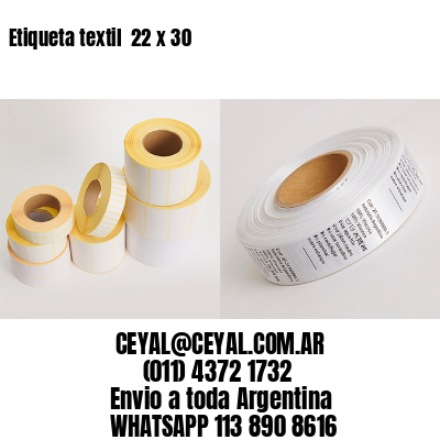 Etiqueta textil  22 x 30