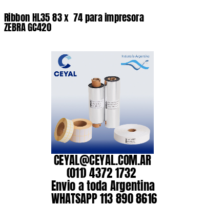 Ribbon HL35 83 x  74 para impresora ZEBRA GC420