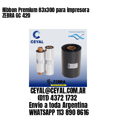 Ribbon Premium 83×300 para impresora ZEBRA GC 420