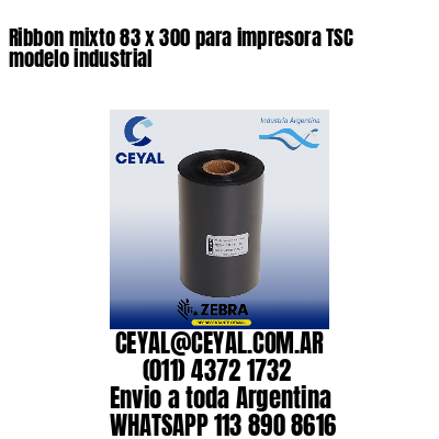 Ribbon mixto 83 x 300 para impresora TSC modelo industrial