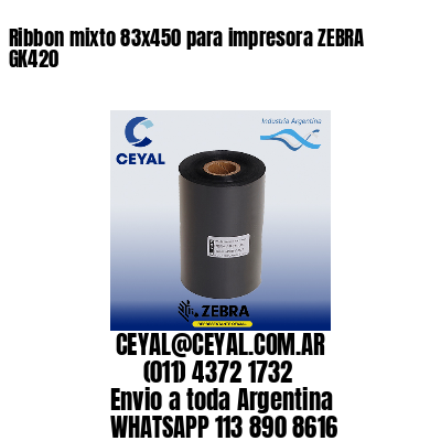 Ribbon mixto 83×450 para impresora ZEBRA GK420
