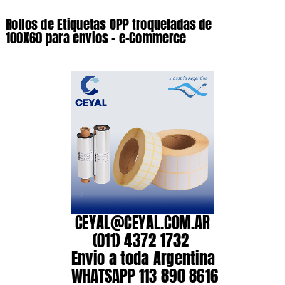 Rollos de Etiquetas OPP troqueladas de 100X60 para envios – e-Commerce