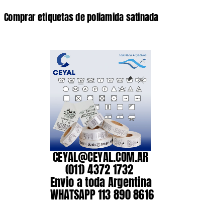 Comprar etiquetas de poliamida satinada