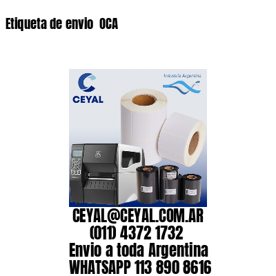 Etiqueta de envio  OCA