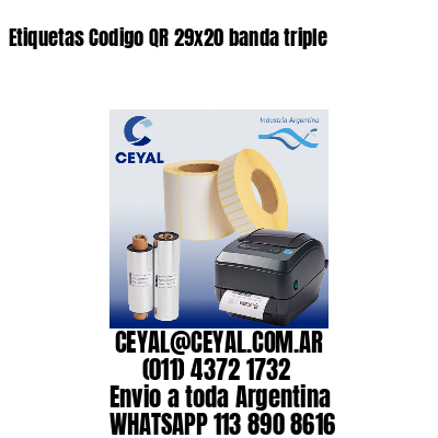 Etiquetas Codigo QR 29×20 banda triple