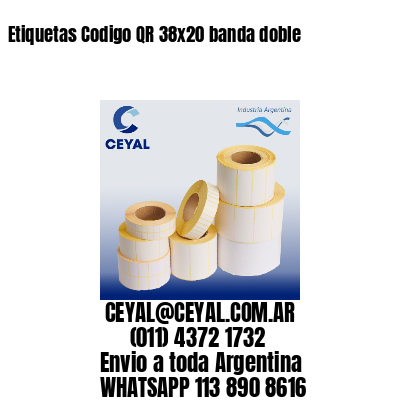 Etiquetas Codigo QR 38×20 banda doble