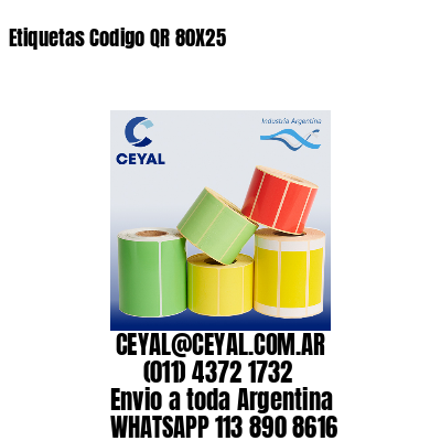 Etiquetas Codigo QR 80X25
