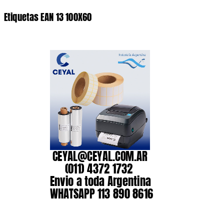 Etiquetas EAN 13 100X60