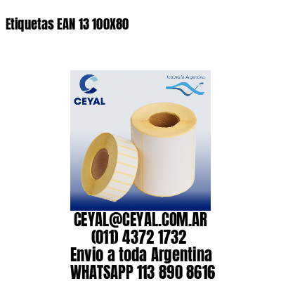 Etiquetas EAN 13 100X80