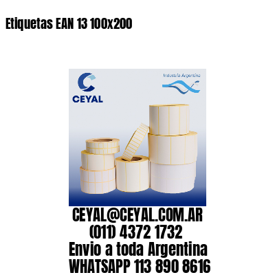 Etiquetas EAN 13 100×200