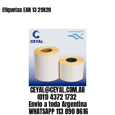 Etiquetas EAN 13 29X20
