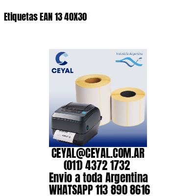 Etiquetas EAN 13 40X30