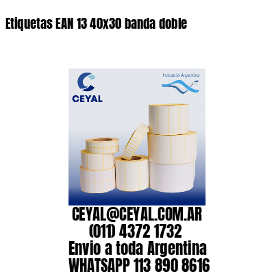 Etiquetas EAN 13 40×30 banda doble